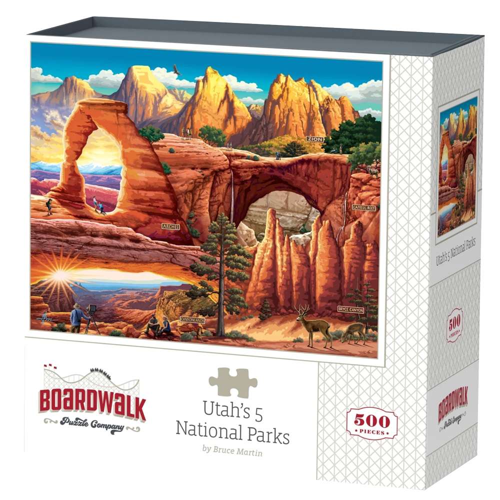Utah's 5 National Parks 500 Piece Puzzle
