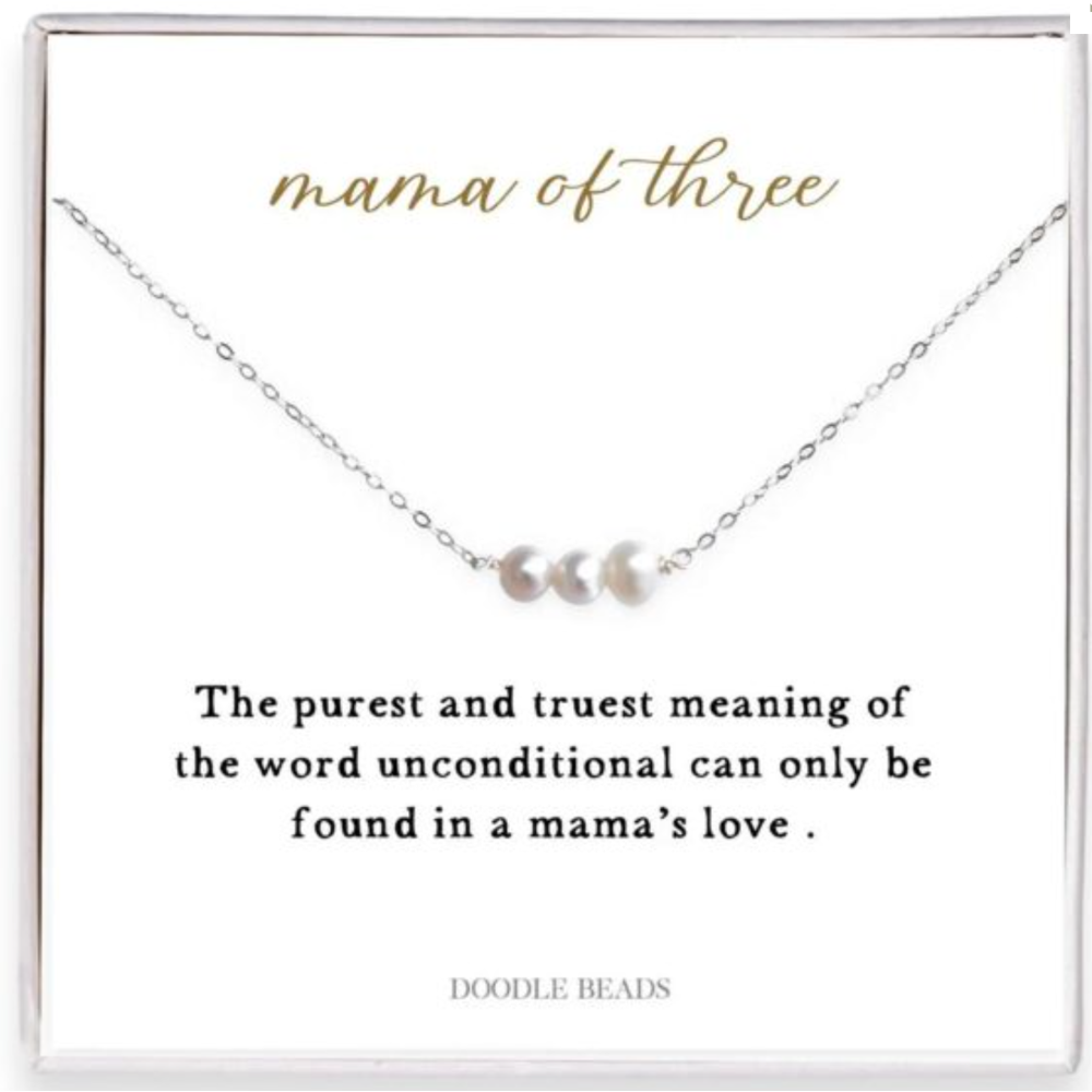 Mama of Three Pearl Necklace, , large image number 0