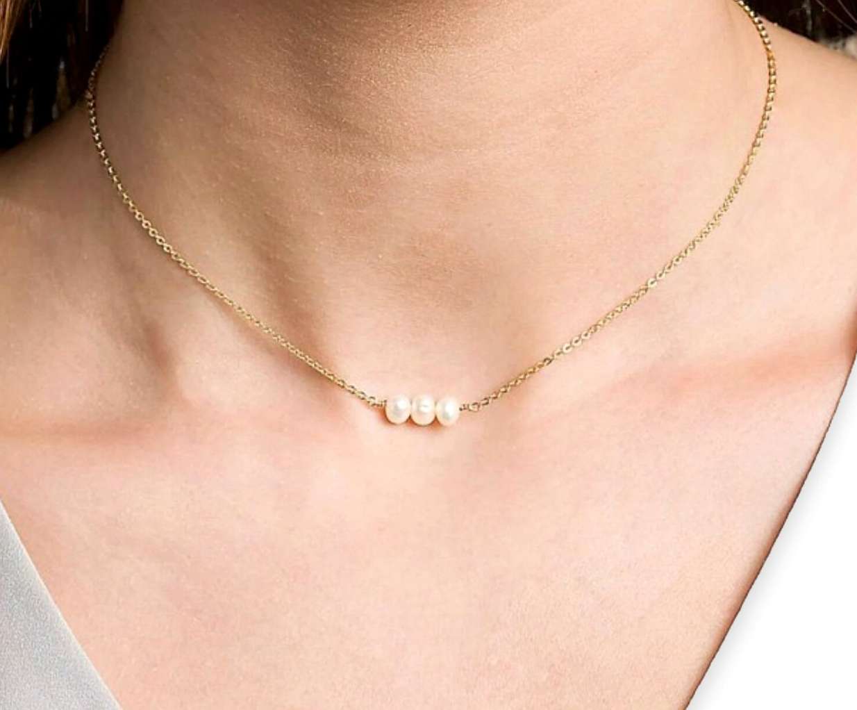 Mama of Three Pearl Necklace, , large image number 2