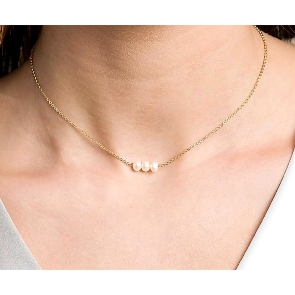 Mama of Three Pearl Necklace, , large image number 2