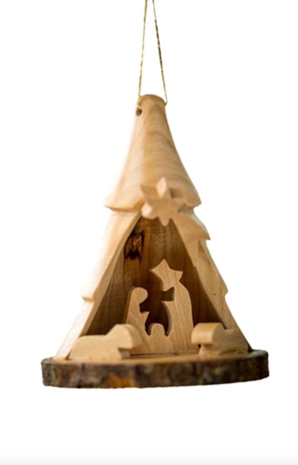 3D Tree with Nativity Ornament