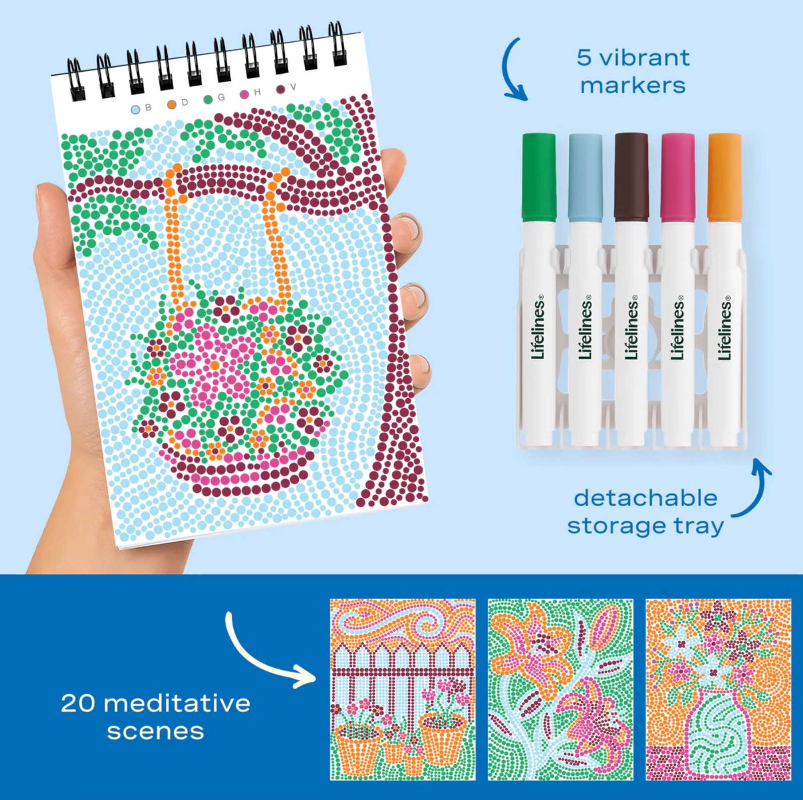 FlowArt Mini Dot-By-Letter Pretty Petals, , large
