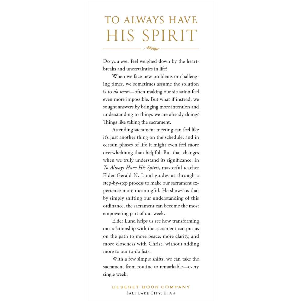 To Always Have His Spirit 3