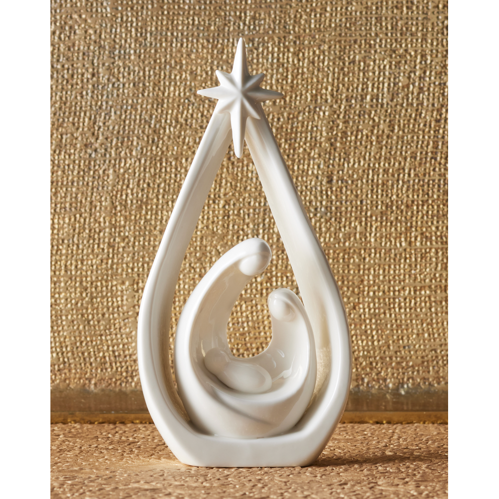 With Glowing Hearts Holy Family Nativity, , large