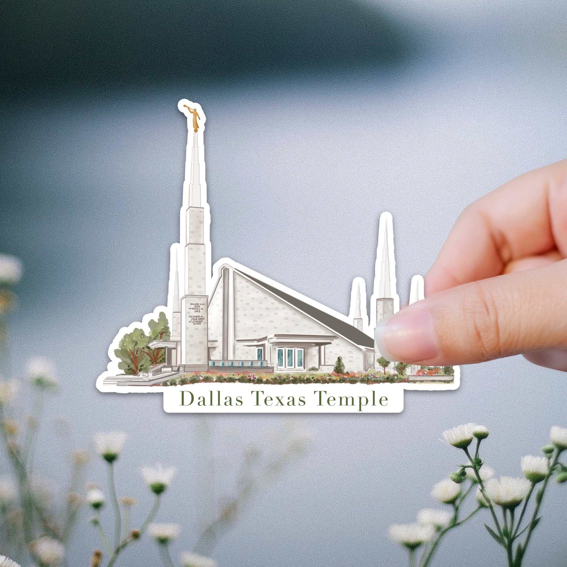Dallas Texas Temple Sticker, , large