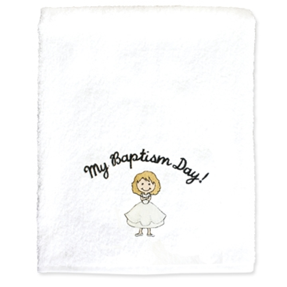 My Baptism Day Towel - Blonde Hair,  My Baptism Day Towel - Blonde Hair