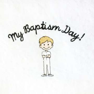 My Baptism Day Towel - Blonde Hair, , large