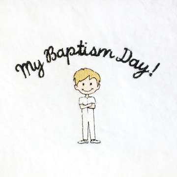My Baptism Day Towel - Blonde Hair, , large