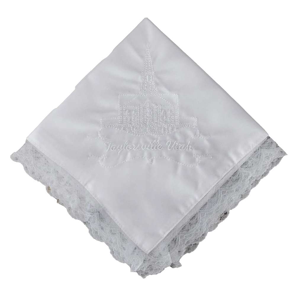 Taylorsville Utah Temple Handkerchief - Lace, , large image number 0