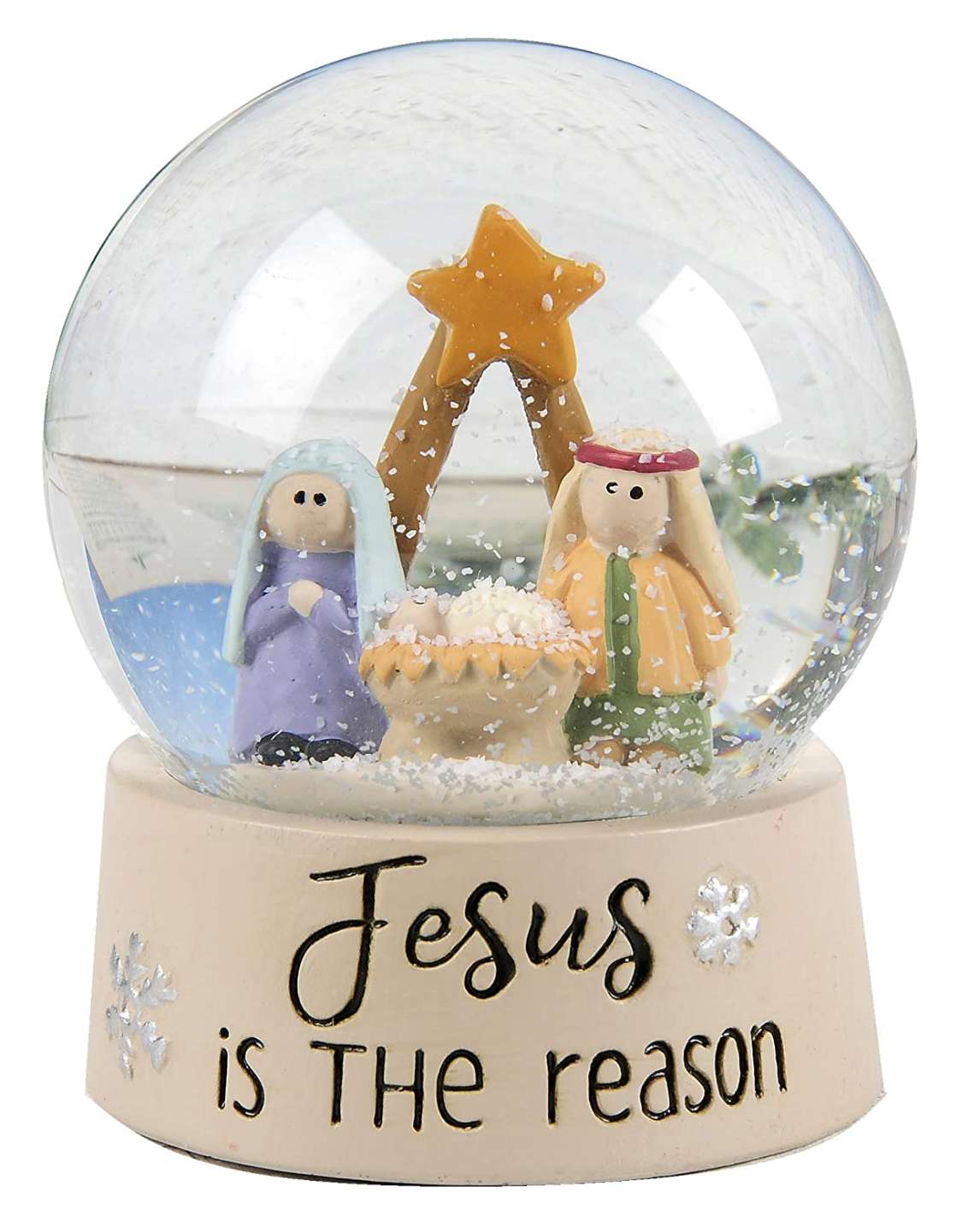 "Jesus Is the Reason" Snow Globe Nativity, , large image number 0