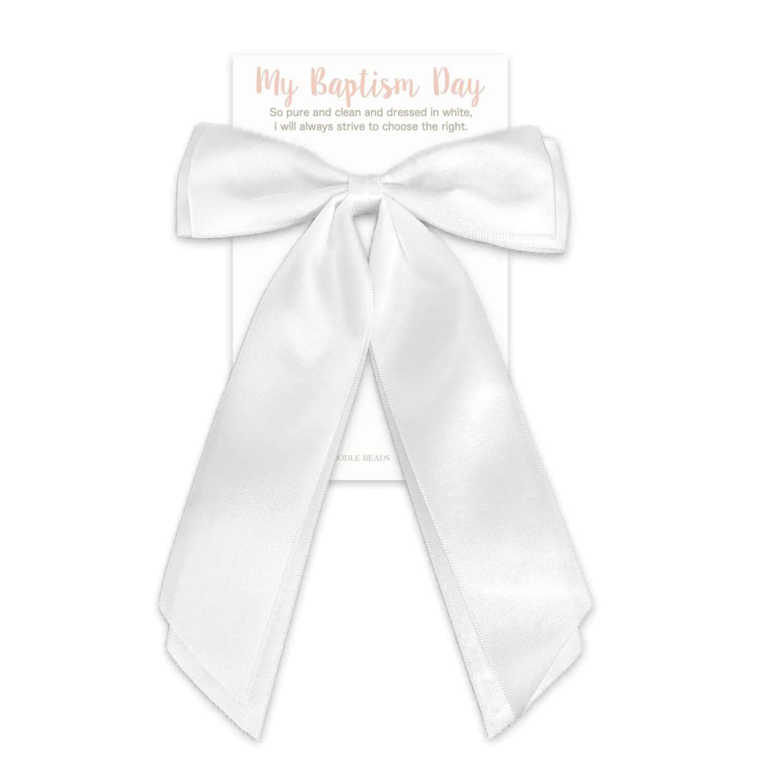 Baptism Satin Hair Bow