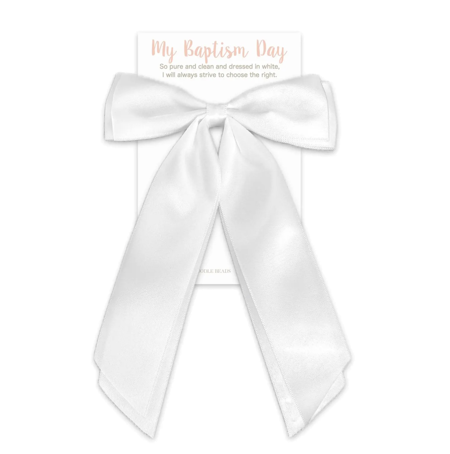 Baptism Satin Hair Bow