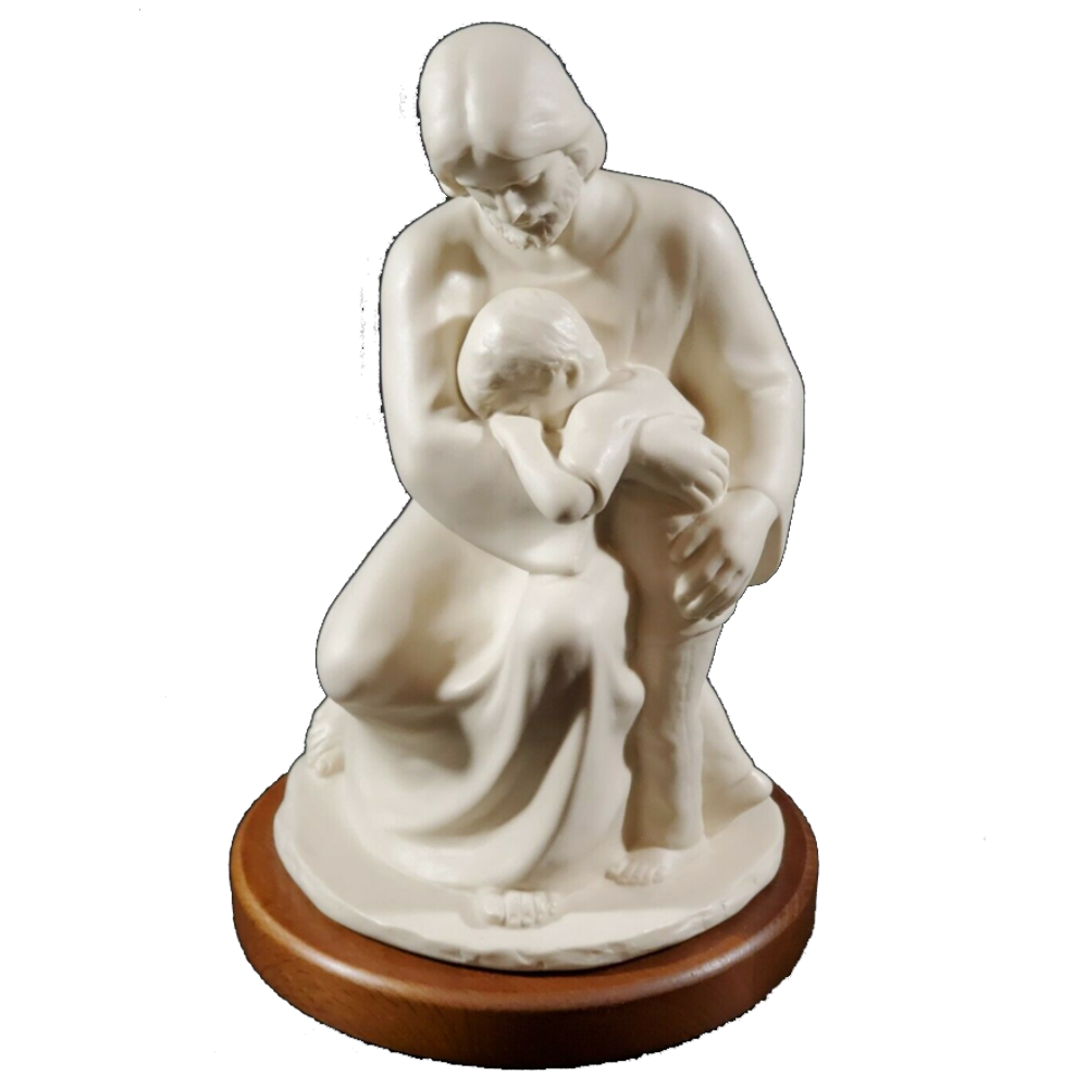 In the Arms of His Love Statue with Base,  In the Arms of His Love Statue with Base