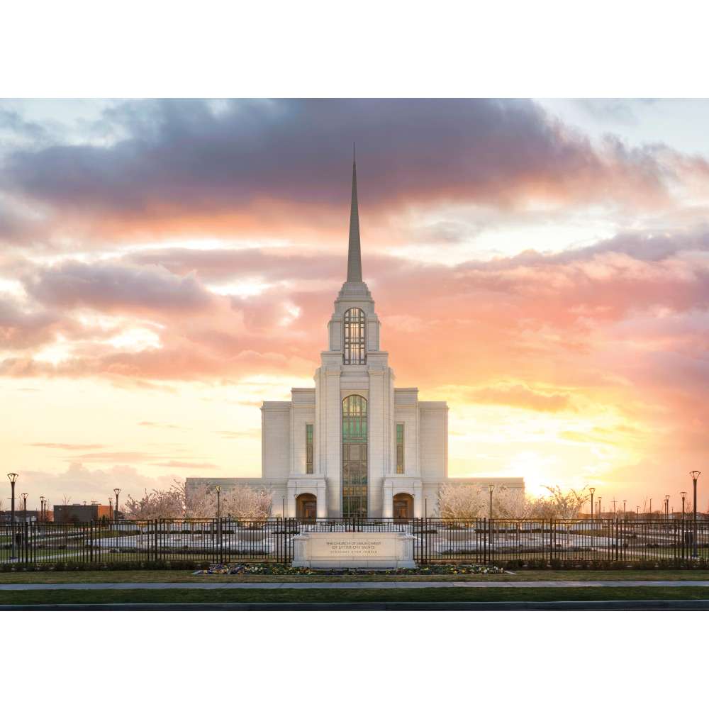 Syracuse Utah Temple - Skies of Fire Print