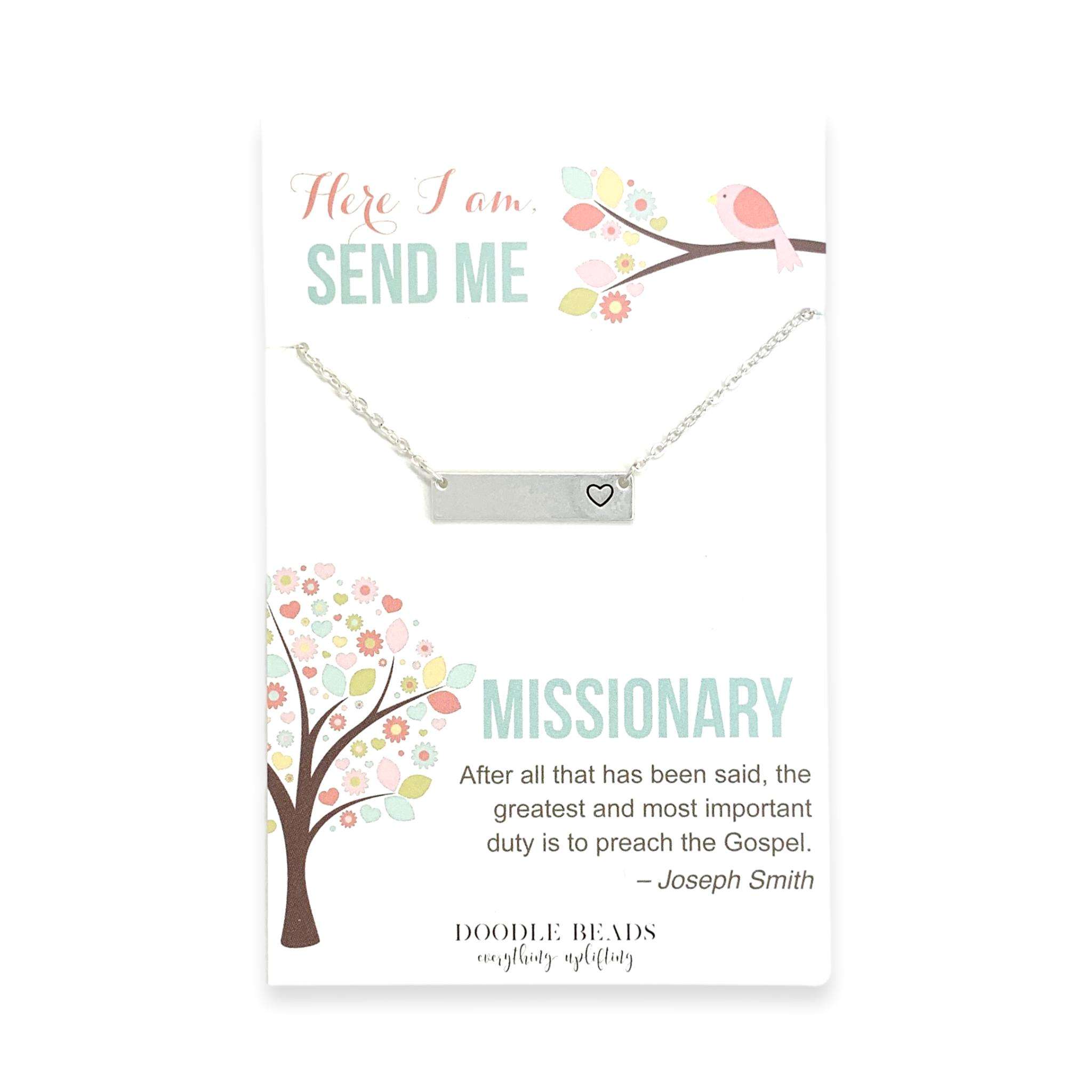 Here I Am, Send Me Missionary Necklace