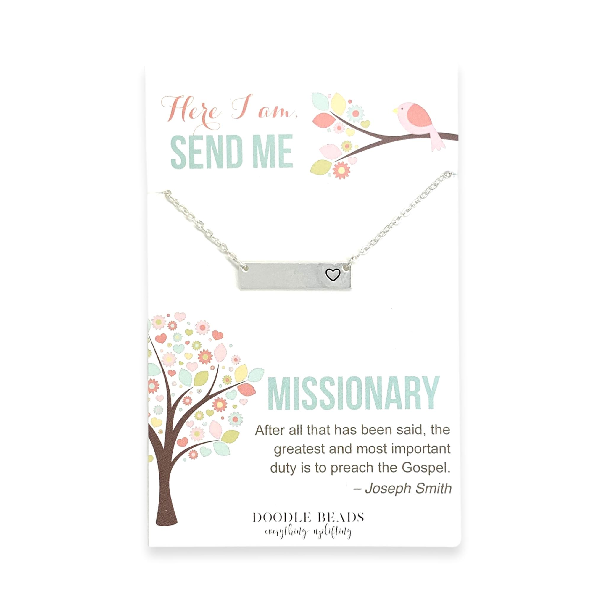 Here I Am, Send Me Missionary Necklace