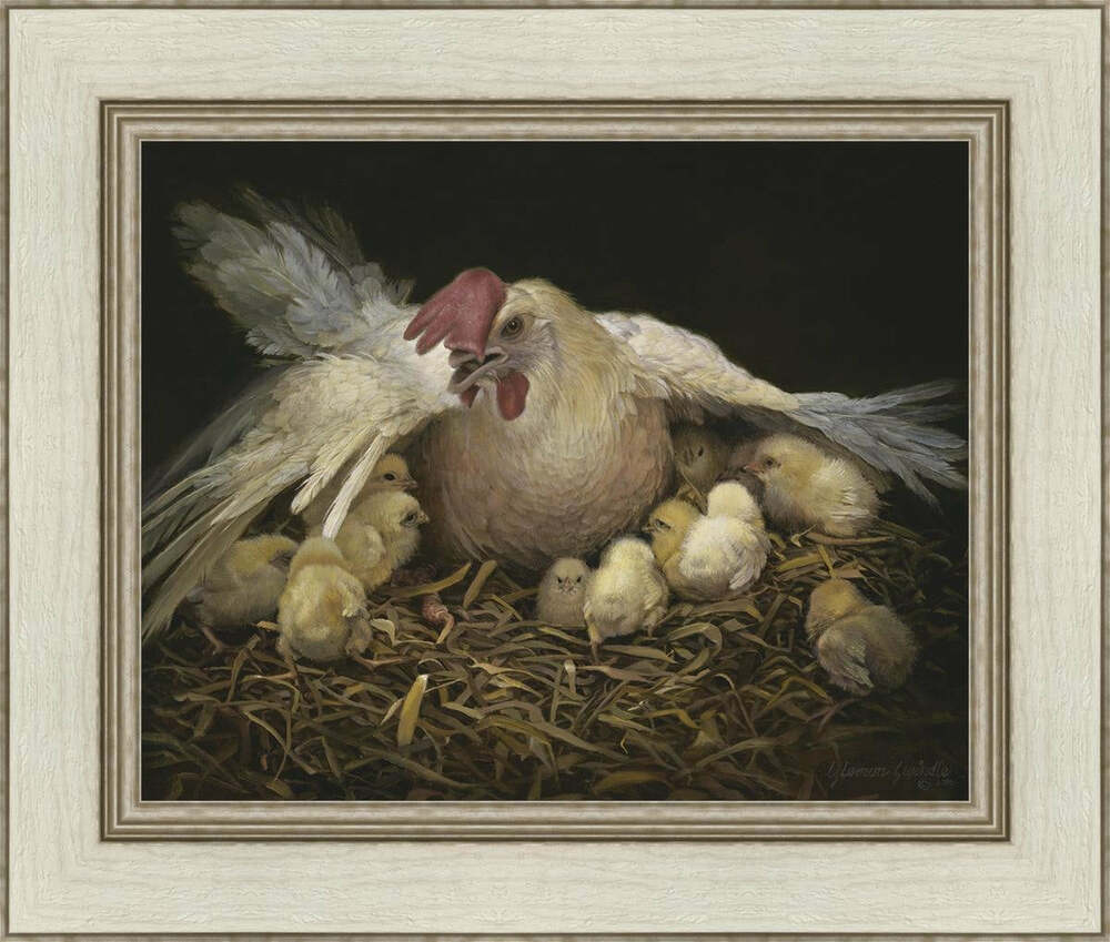 I Would Gather Thee (21x25 Framed Art)