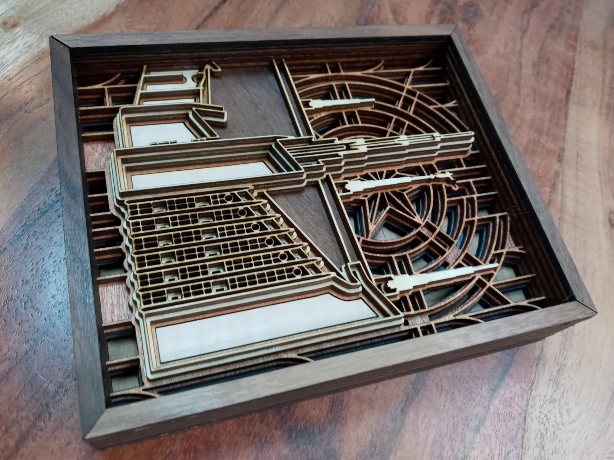 Las Vegas Nevada Temple Layered Wood Plaque, , large