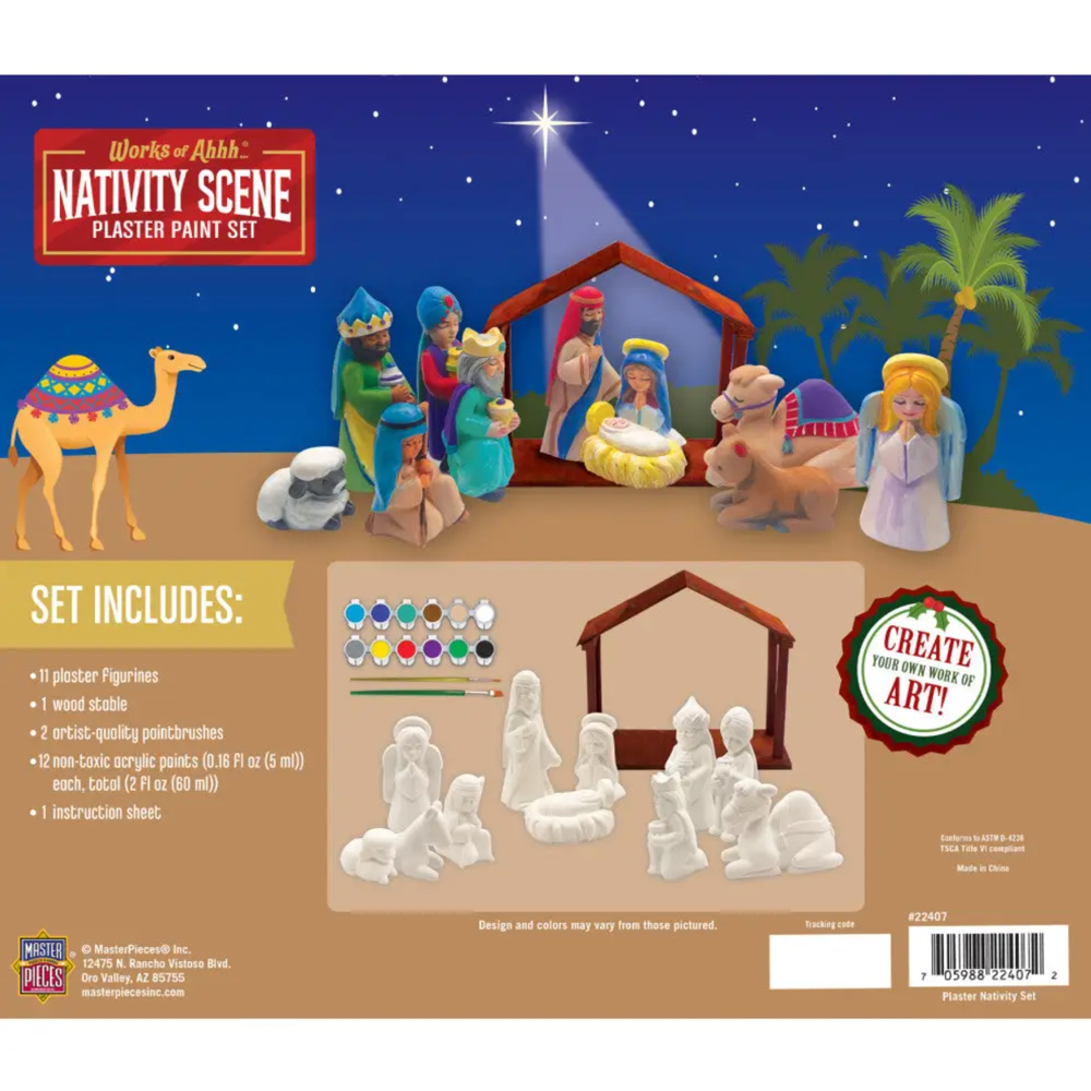Plaster Paint Set Nativity, , large