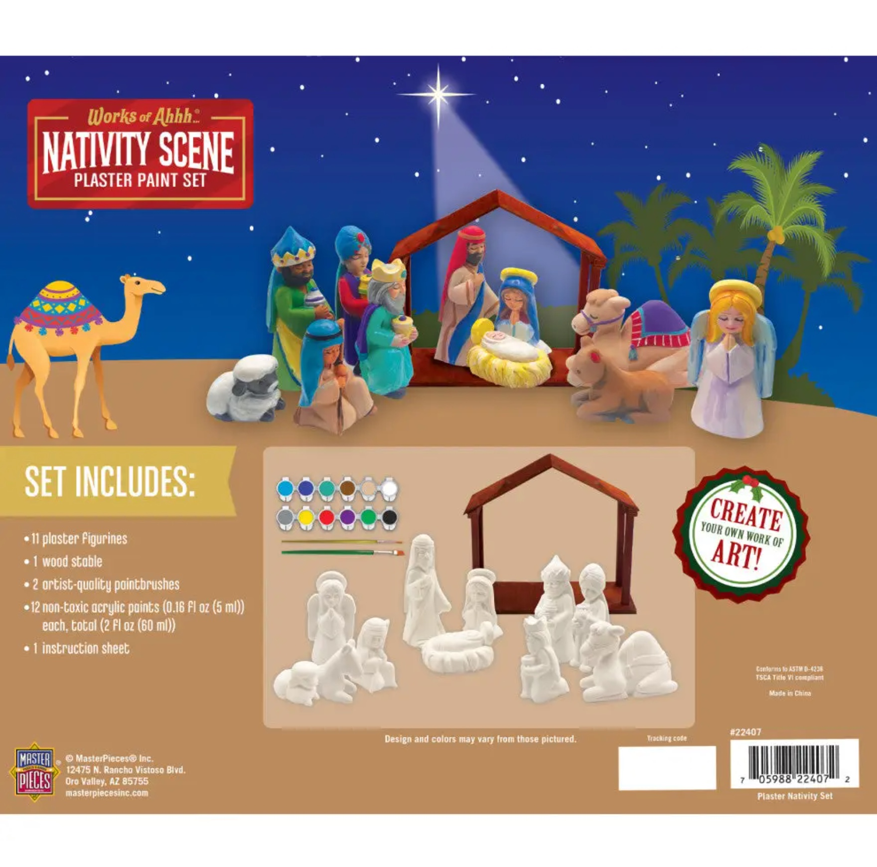 Plaster Paint Set Nativity, , large image number 1