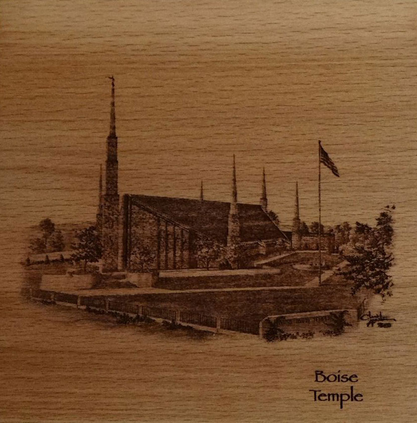 Boise Temple (6x6 Plaque)