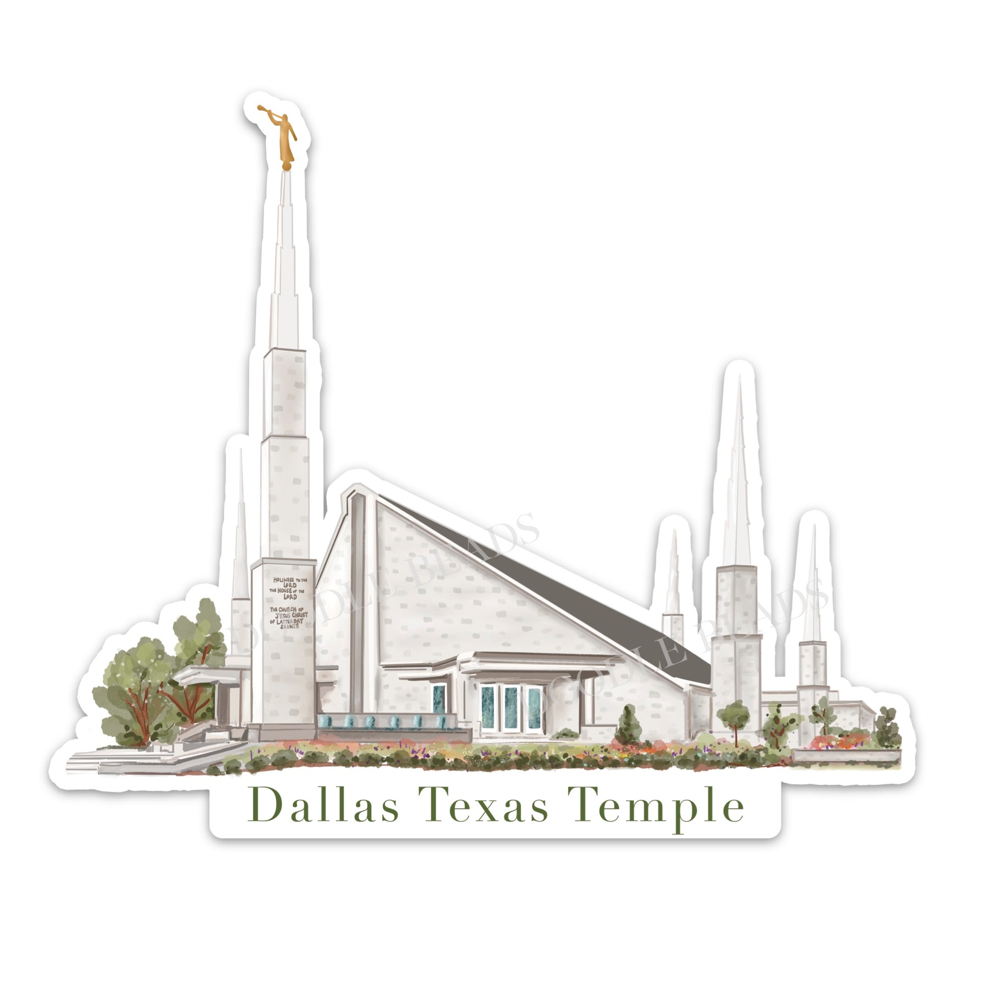 Dallas Texas Temple Sticker