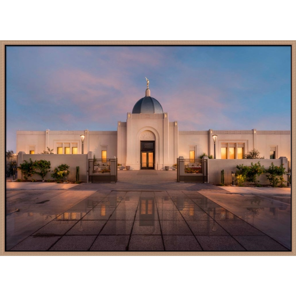 Covenant Path Temple: Tucson Temple (30x41 Framed Canvas Giclee)