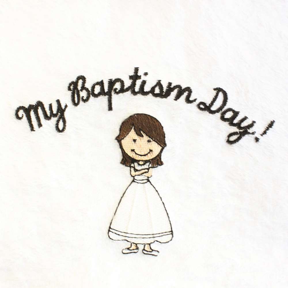 My Baptism Day Towel - Brown Hair, , large image number 1