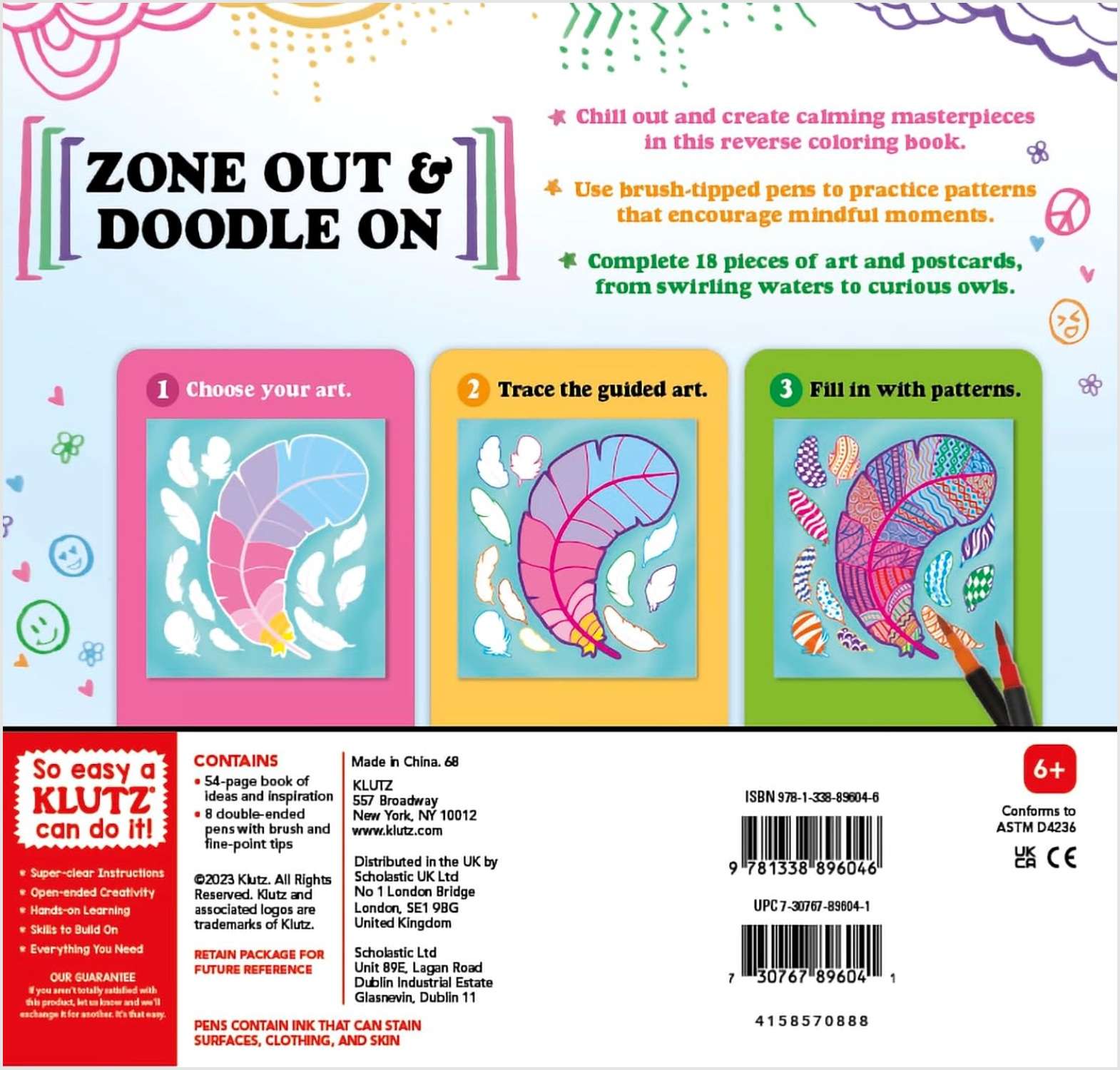 Brush Pen Doodles Craft Kit, , large image number 5