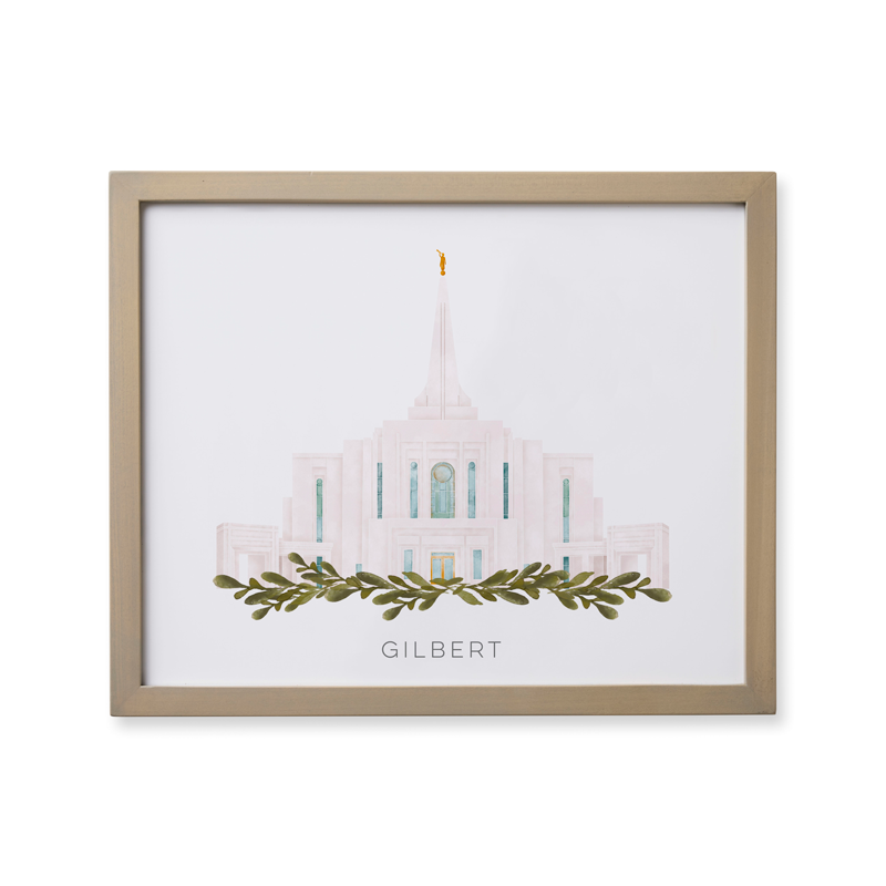 Gilbert Arizona Temple (18x22 Framed Paper Print)