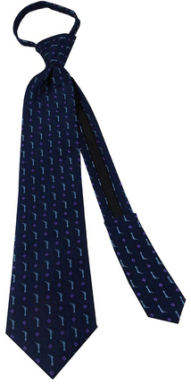 Boys' Navy Angel Moroni Zipper Necktie, , large
