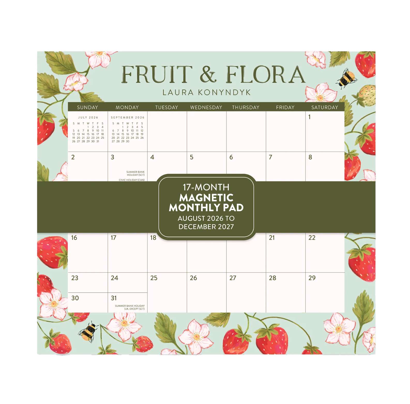 2027 Fruit and Flora Magnetic Monthly Pad