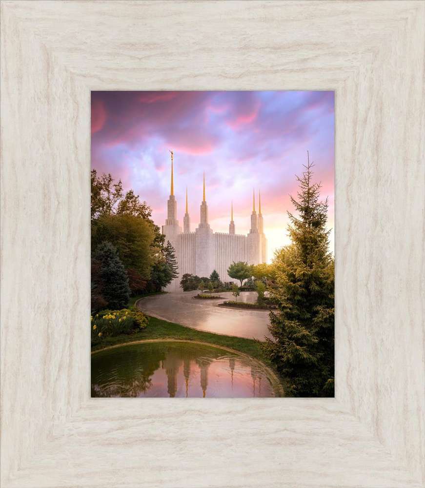 Washington, D.C. Temple, Reflections Into Eternity (15x13 Ivory Framed Paper Print)