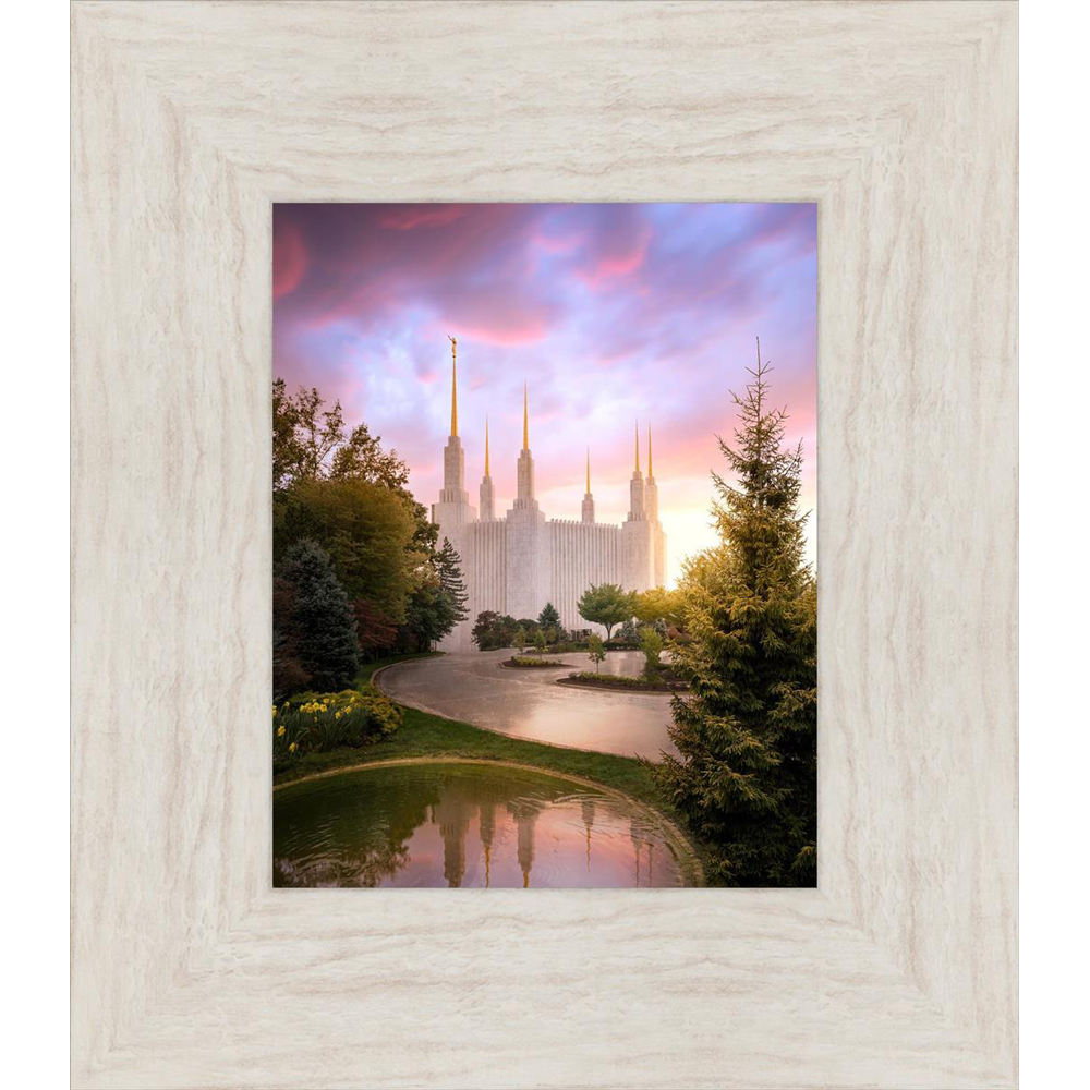 Washington, D.C. Temple, Reflections Into Eternity (15x13 Ivory Framed Paper Print),  Washington, D.C. Temple, Reflections Into Eternity (15x13 Ivory Framed Paper Print)