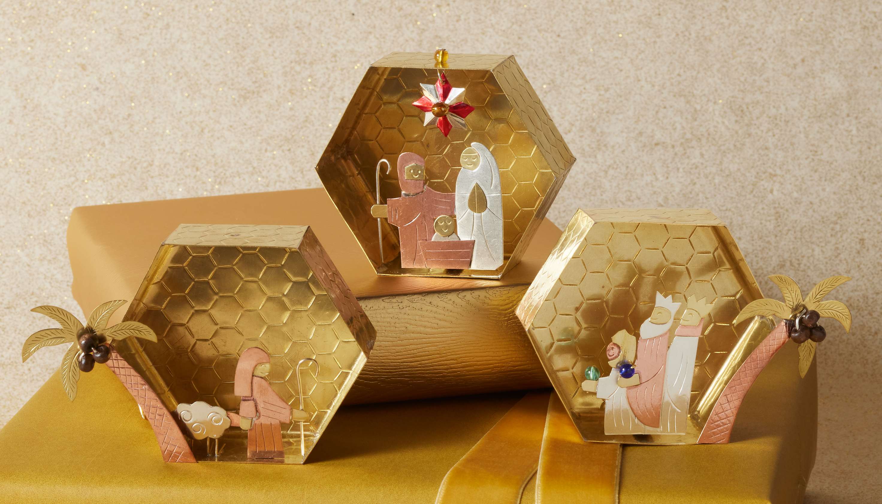 Thai Beehive Metal Nativity Scenes, , large image number 0