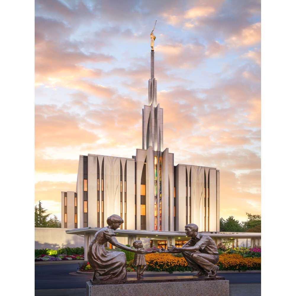 Seattle Washington Temple - Together Forever Print 
