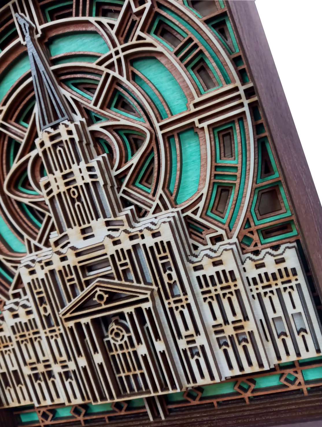 Houston Texas Temple Layered Wood Plaque, , large