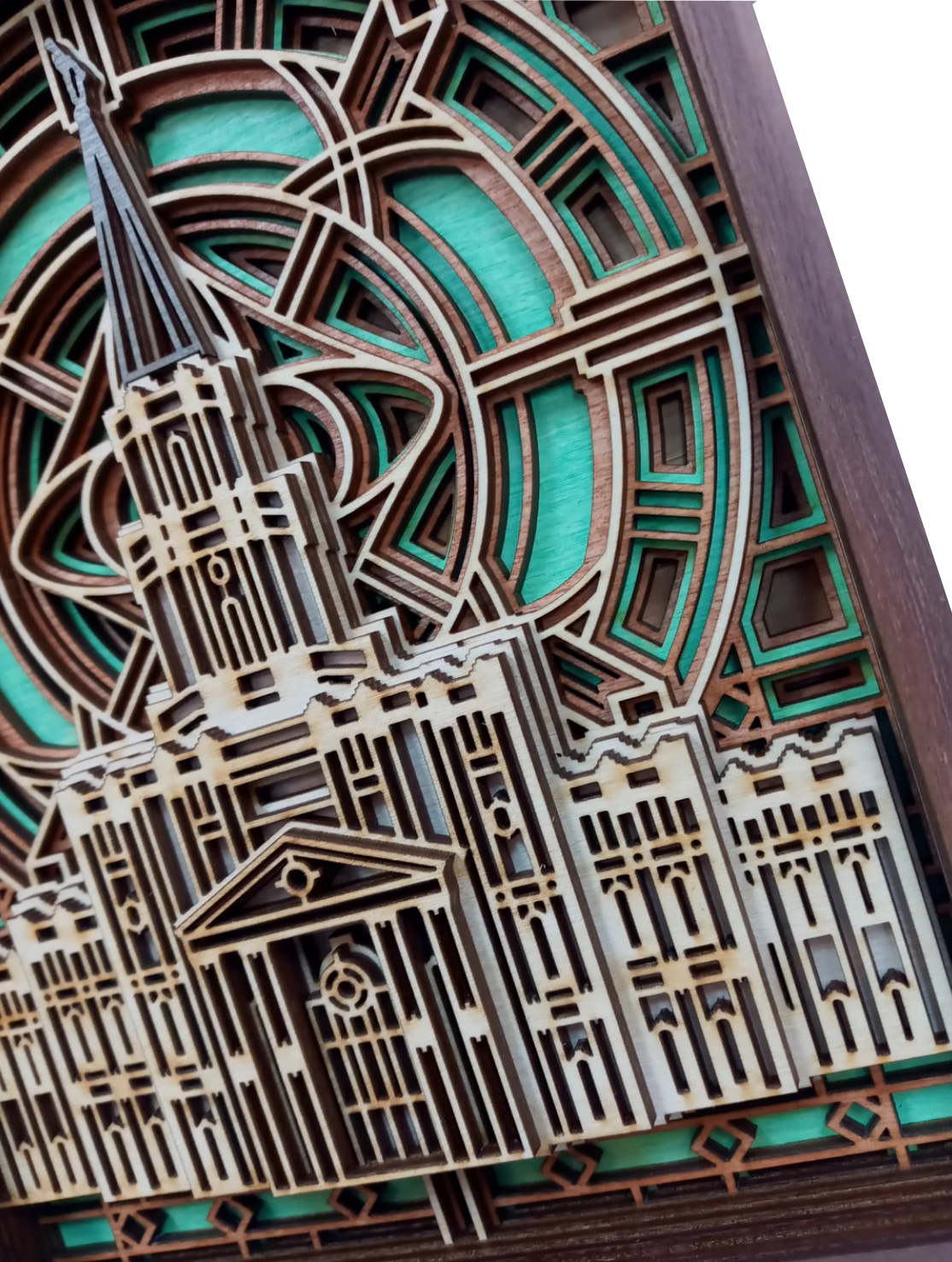 Houston Texas Temple Layered Wood Plaque, , large