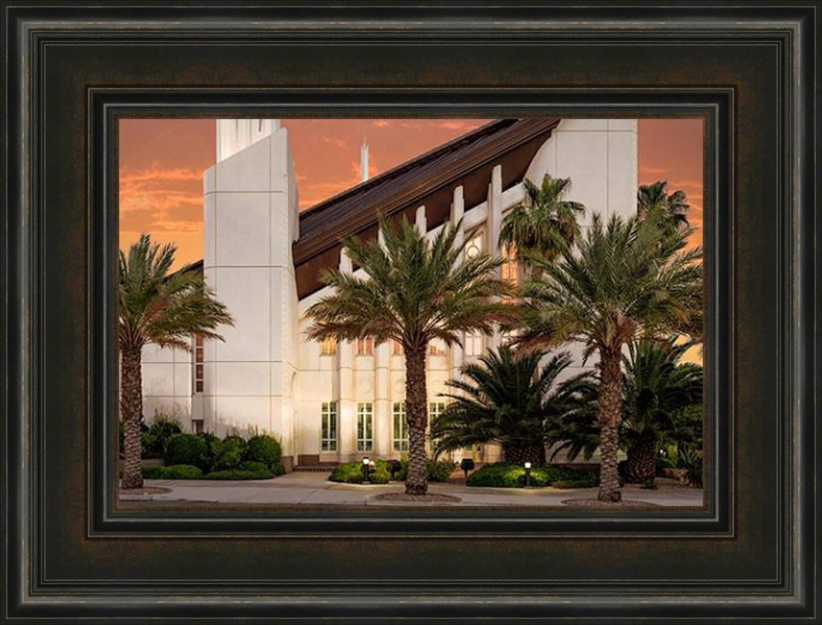 Las Vegas Temple Peace Be Still (22x29 Framed Art)