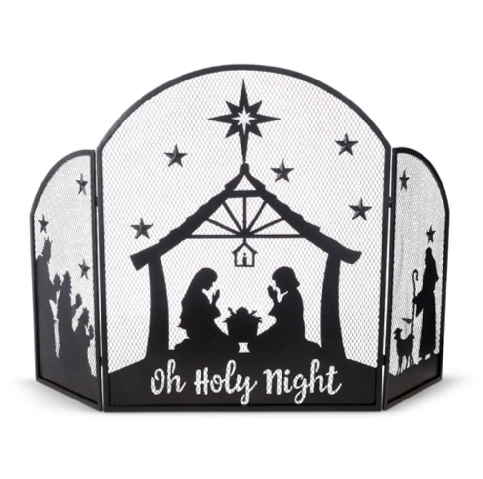 "Oh Holy Night" Firescreen Nativity, , large image number 0