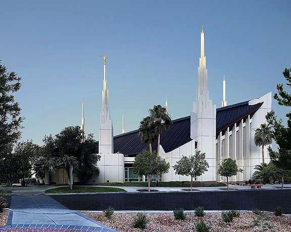 Las Vegas Temple: Dawning of a Brighter Hope (8x10 Matted Print)