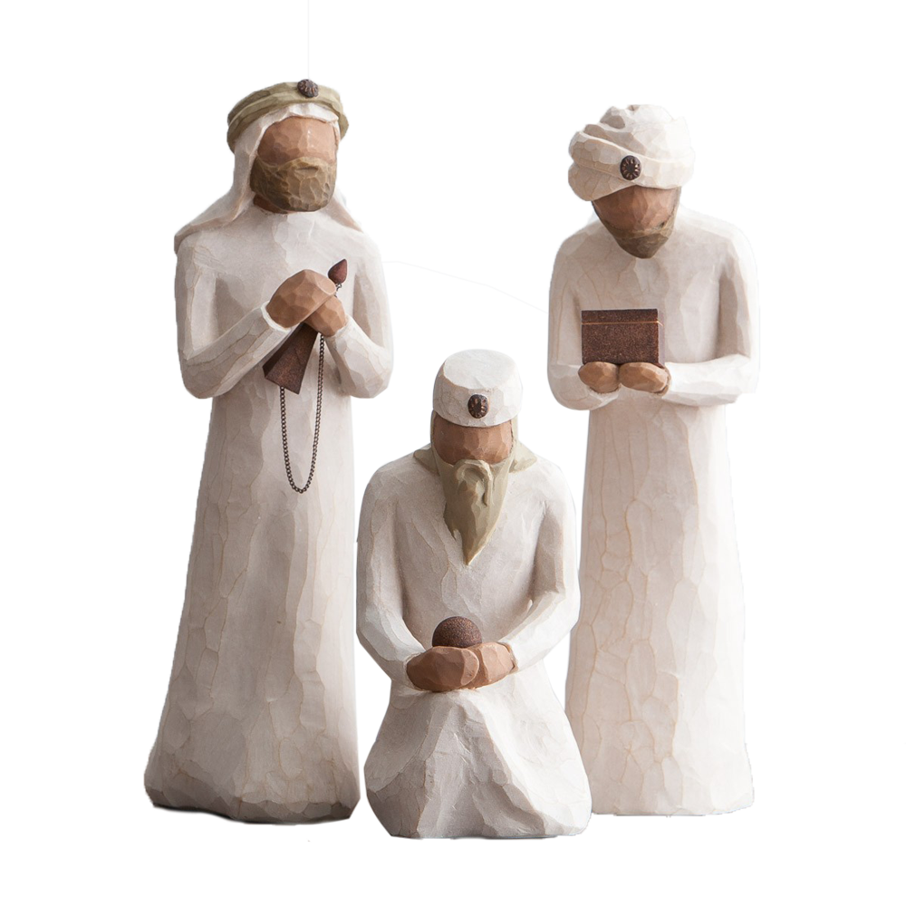 Willow Tree Wise Men Resin Nativity Figurines,  Willow Tree Wise Men Resin Nativity Figurines