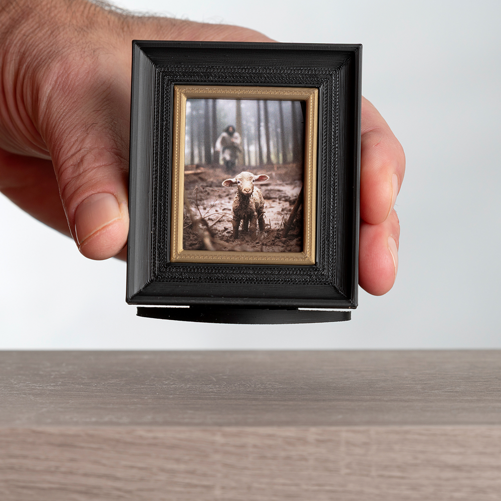 Jesus Runs Towards the Lost Lamb, Small and Simple (2.75x3 Framed Art), , large image number 4