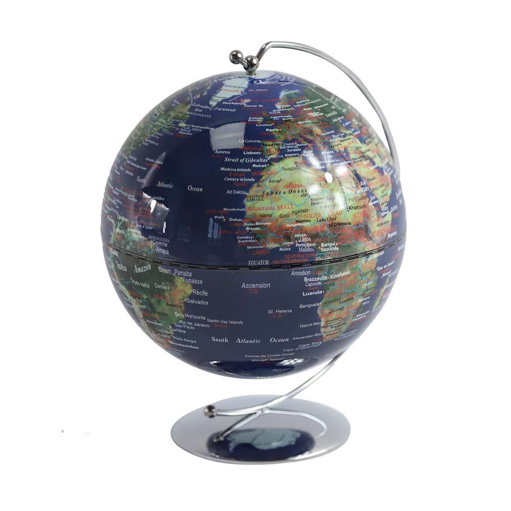 Globe Blue Hanging with Silver Stand