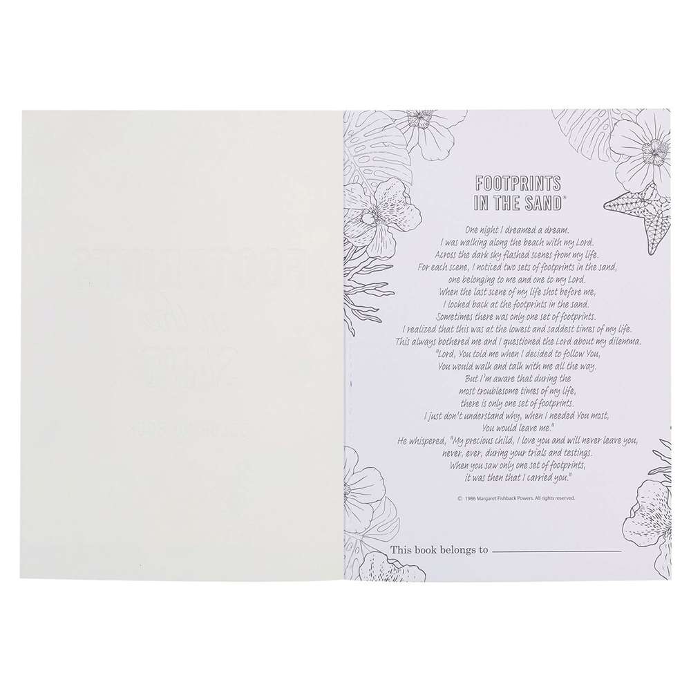 Footprints in the Sand Coloring Book, , large image number 1