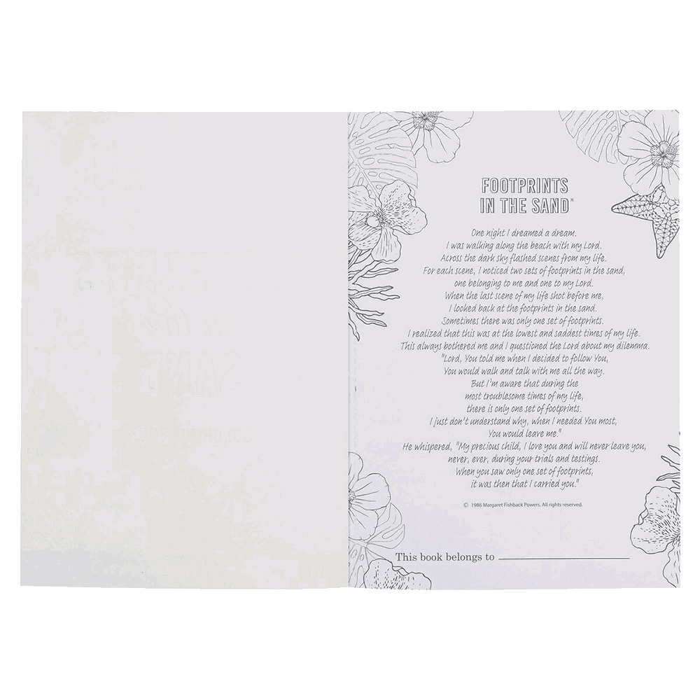 Footprints in the Sand Coloring Book, , large
