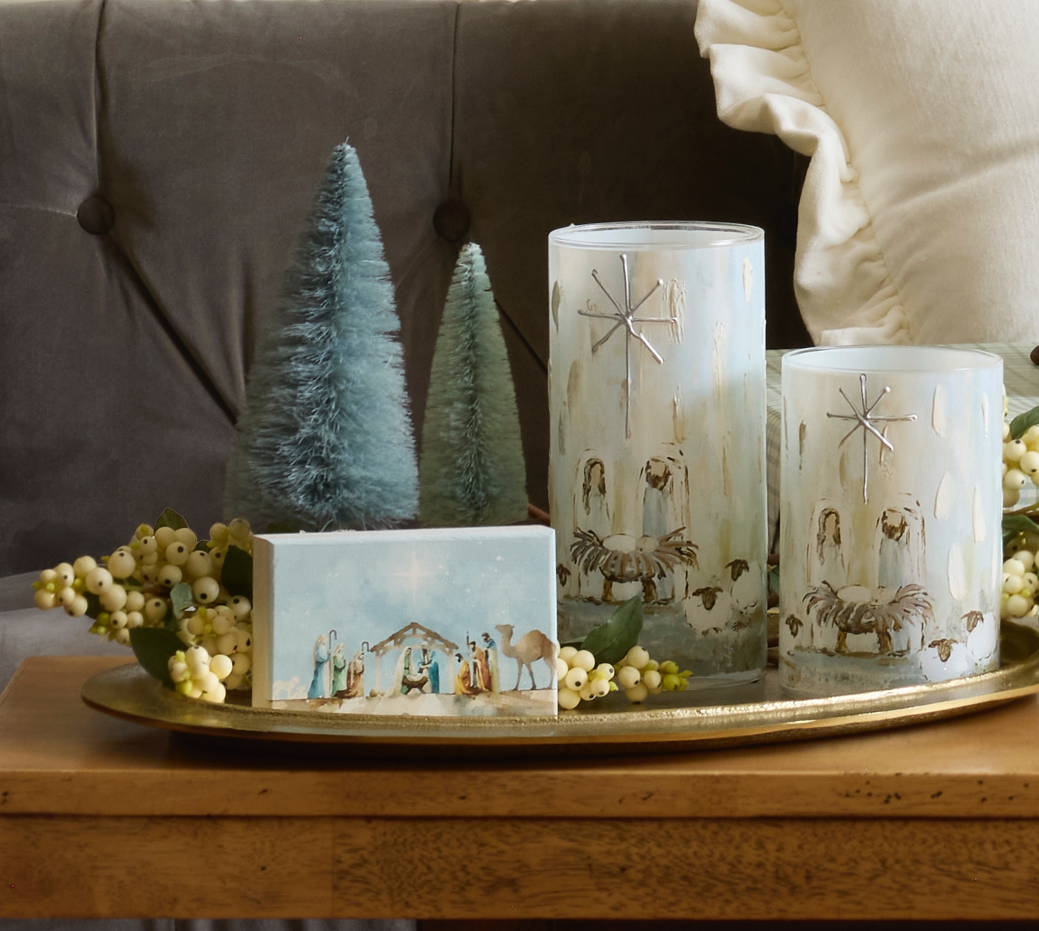 Holy Family Glass Nativity Votives, , large image number 2