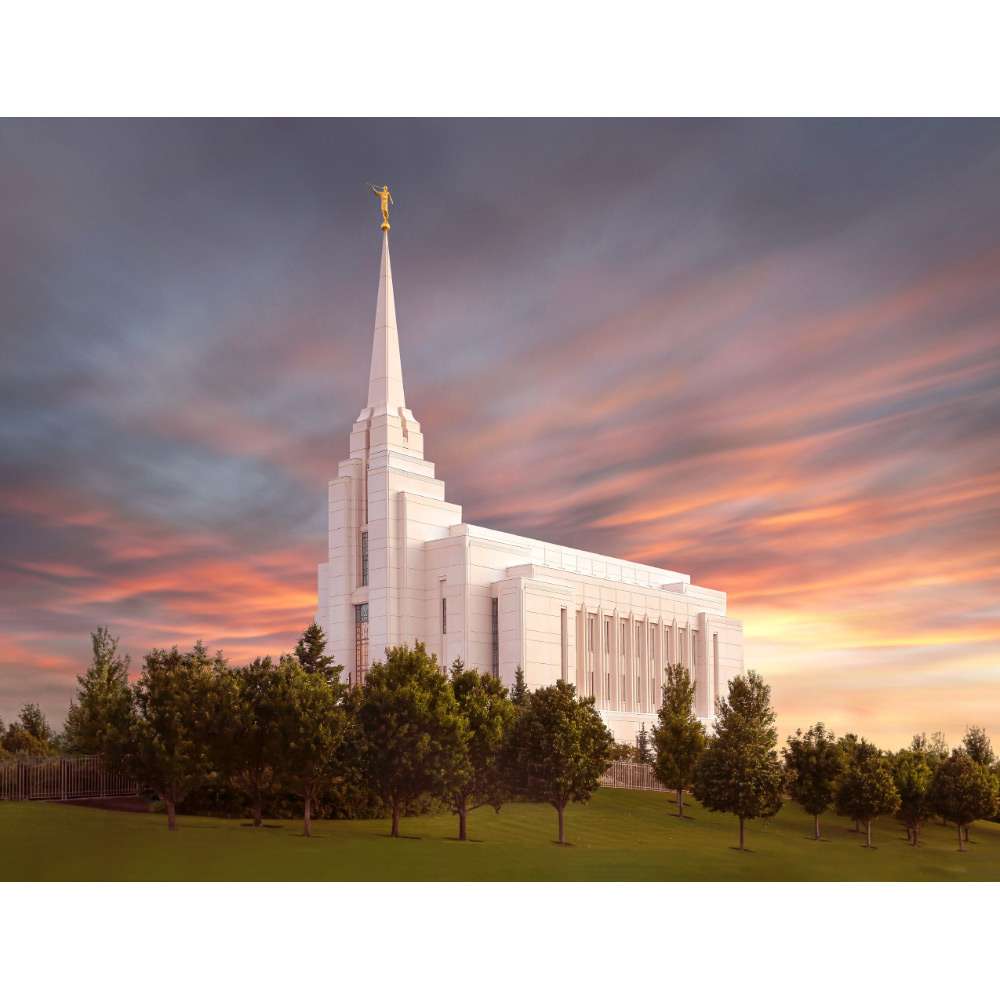 Rexburg Idaho Temple - Heavenly Light Print