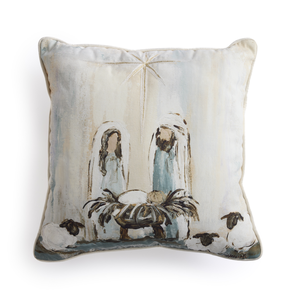 Holy Family Nativity Pillow,  Holy Family Nativity Pillow
