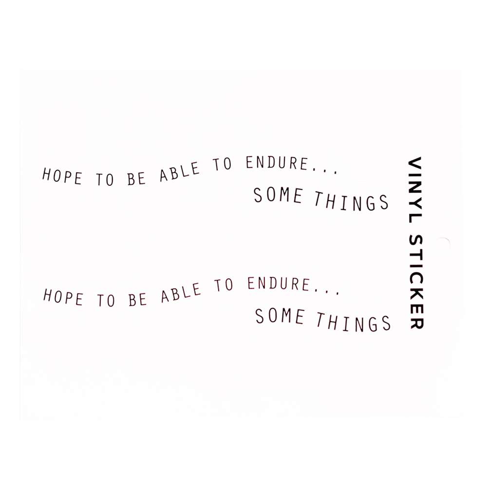 Endure Some Things Vinyl Sticker